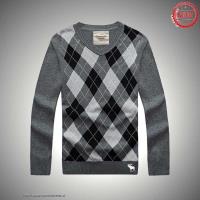 heren abercrombie and fitch v-hals truien pattern grijs zwart Gewoon Kopen f1yda455